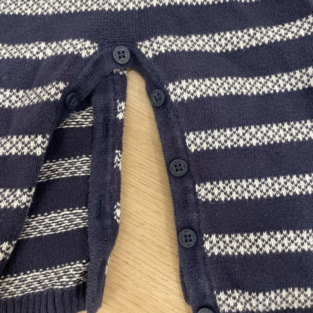 Janie and Jack Navy and Cream Striped Bodysuit